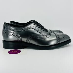 Allen Edmonds Men's Strand Antique Silver Cap Toe Oxford Dress Shoes Size 7.5 E